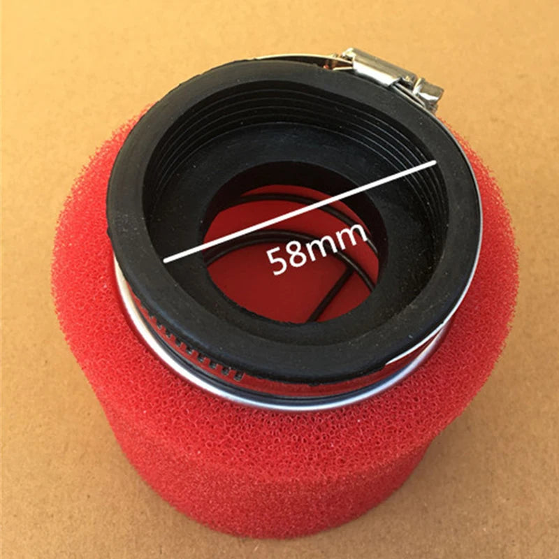 Sponge Motorcycle Air Filter Foam Pod 58mm Inlet Universal for ATV Bike Scooter