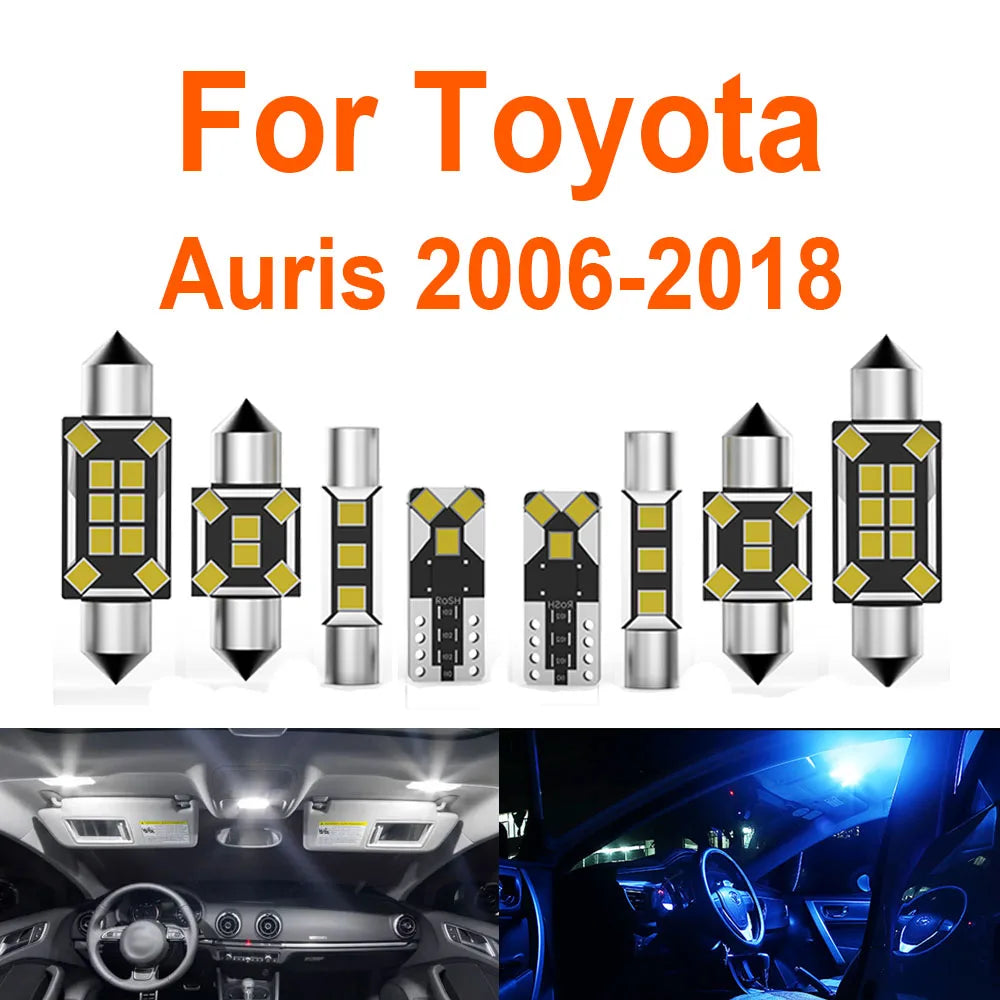 LED Interior Light Kit for Toyota Auris MK1 MK2 E150 E180 2006-2013 - Canbus Dome Map Door Trunk Bulbs | AUTOKITSHOP