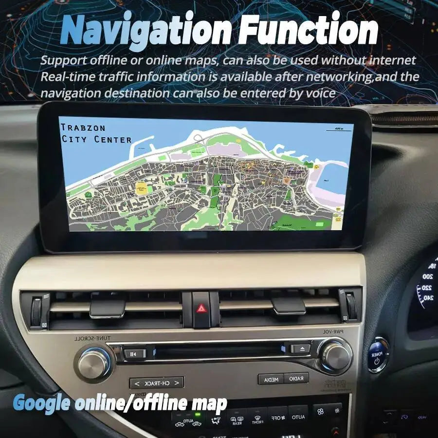 12.3inch Android 14 RHD DSP Car Radio GPS For LEXUS RX350 RX270 RX300 2009-2014 CarPlay Sc