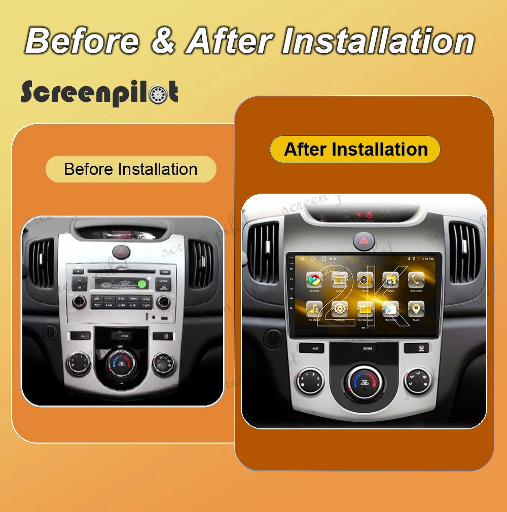 Android 16 For Kia Forte Cerato 2 Td 2008-2013 Multimedia Navigation Gps Car Radio Video P | AUTOKITSHOP