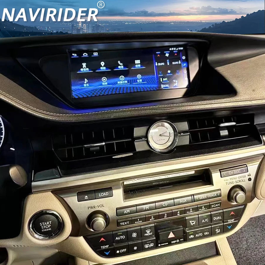 Navi with 360 GPS 4G Qled Screen 10.25''AHD Android 14 Carplay BT DSP Car Radio For LEXUS