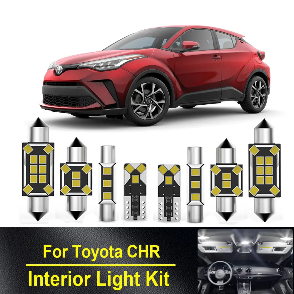10-Piece LED Interior Light Kit for Toyota CHR C-HR - Canbus Error-Free Bulbs | AUTOKITSHOP