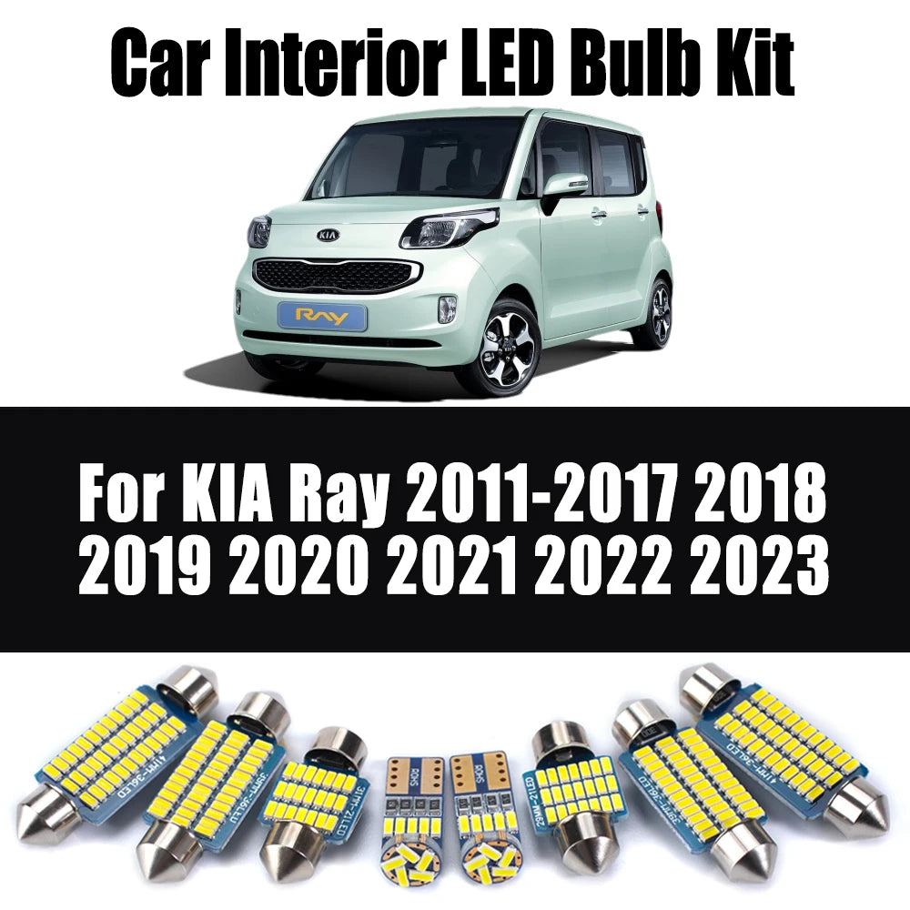 LED Interior Light Kit for KIA Ray 2011-2017 - Canbus Dome Map Door Trunk Bulbs | AUTOKITSHOP