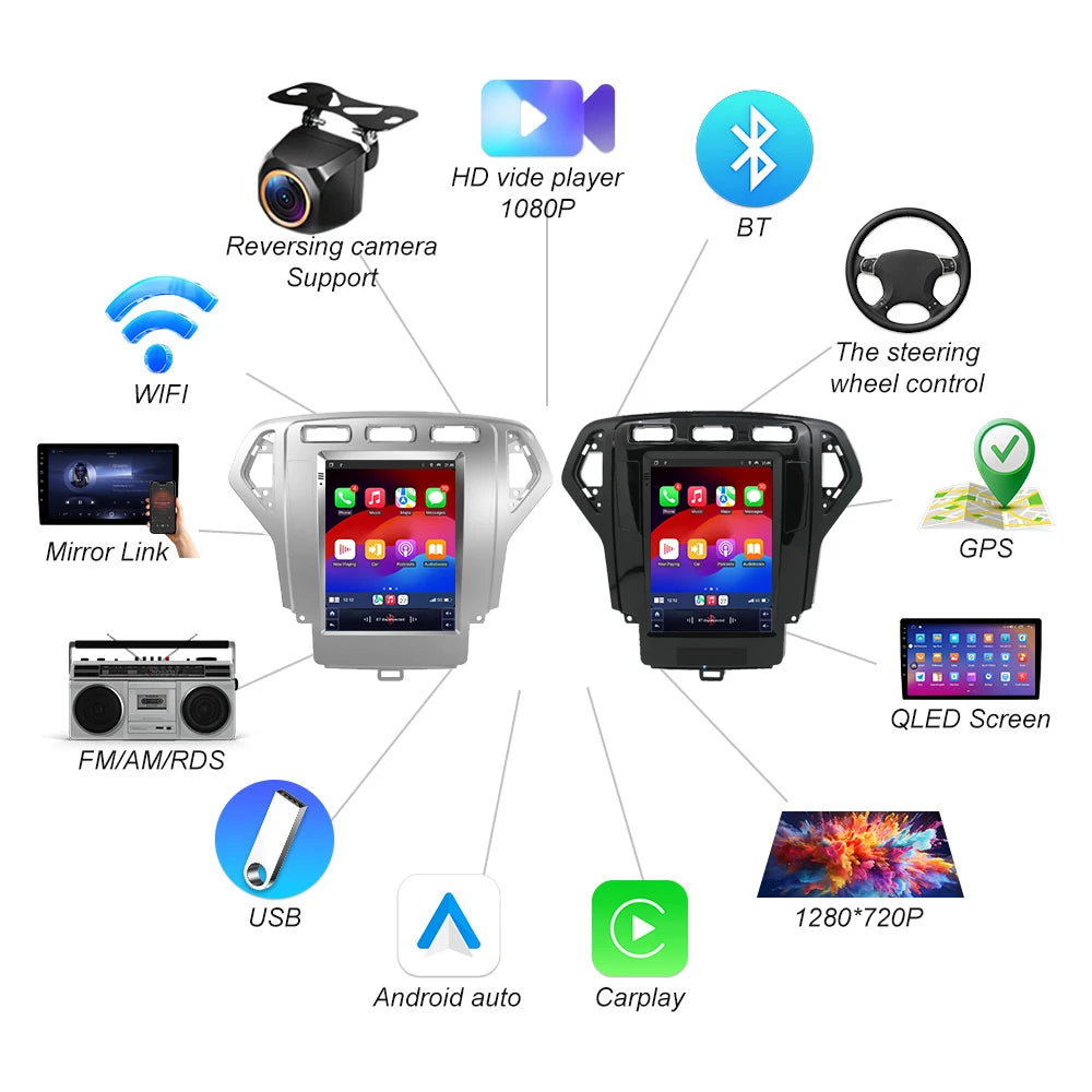 9.7 Inch Android 16 For Ford Mondeo 4 Mk4 2006-2010 Ar Radio Player Navigation Gps Stereo  | AUTOKITSHOP