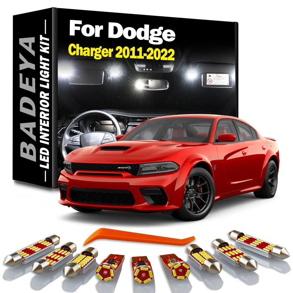 Door Sun Visor Bulbs For Dodge Charger 2011-2019 2020 2021 2022 Car Accessories LED Interi