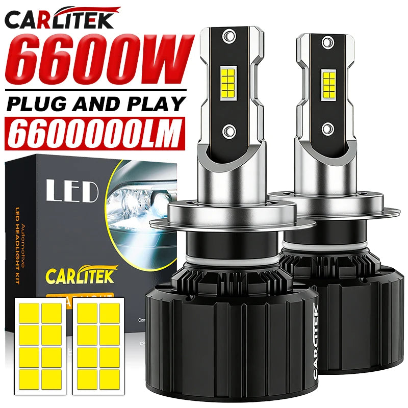 CARLitek 6600000LM 6600W H4 H7 H11 LED CANbus K5C K6C H8 9005 9006 HB3 HB4 9012 HIR2 Led H