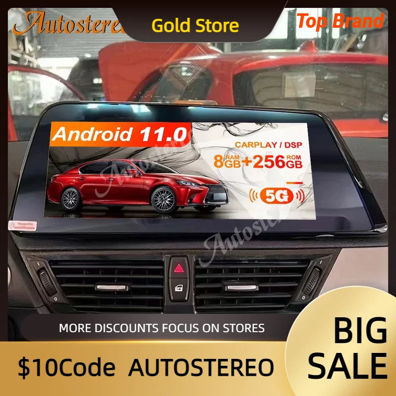 2024 Blade Sharp Android 13 Car Multimedia Player For BMW X1 Series E84 2009-2015 Car Ster