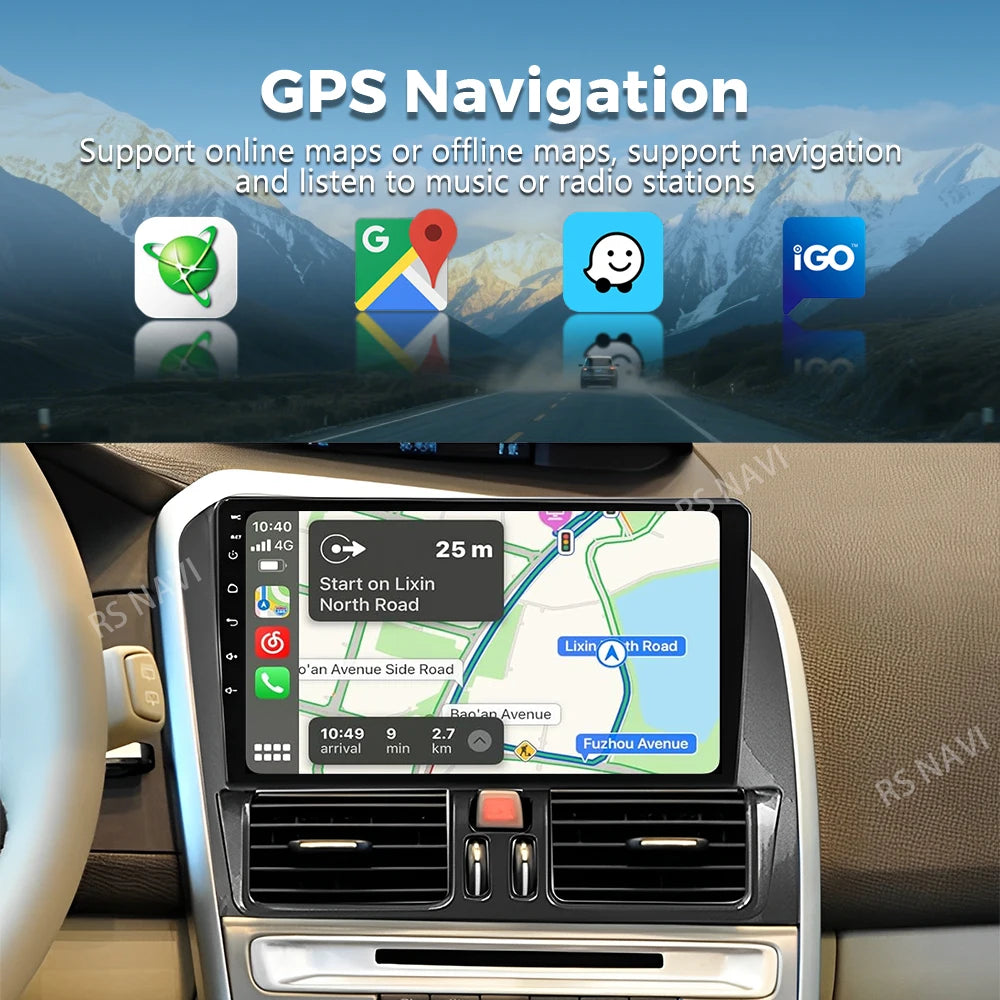 Android 16 For Volvo XC60 2007 2010 2013 2014 2017 2K QLED Stereo Car Radio Multimedia Vid