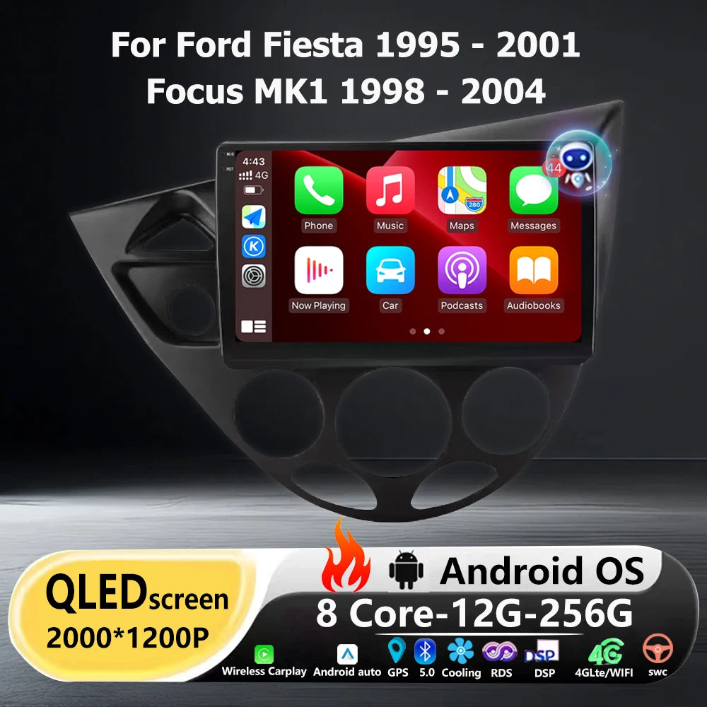 Car Radio Multimedia Player GPS Navigation Stereo For Ford Fiesta 1995-2001 Focus MK1 1998