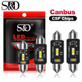 Canbus C5W C10W Led Bulb 31mm 36mm 39mm 41mm Car Festoon Light CSP 2000LM Interior Dome Re
