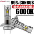 H7 LED Bulb High Power Car Headlight 3-Side CSP CANBUS Fog Lights for Automobile Mini Wire