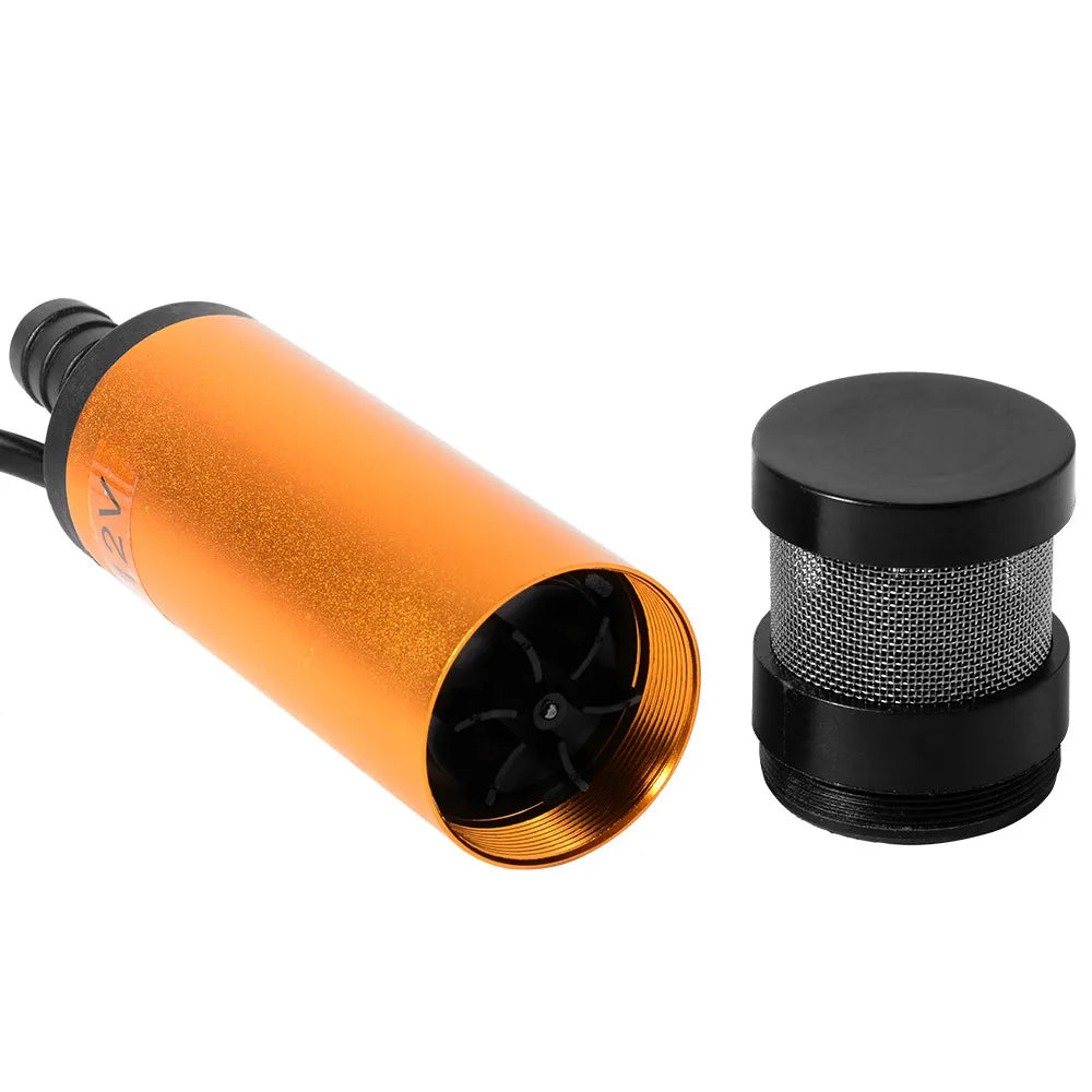 12V Aluminum Alloy Submersible Pump 38mm Water Oil Diesel Fuel Transfer 12 L/min