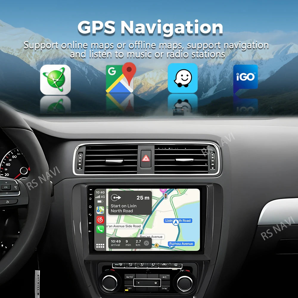 Plug and Play Android 16 For VW Volkswagen Jetta 6 MK6 2011 - 2018 2K QLED Android Car Rad