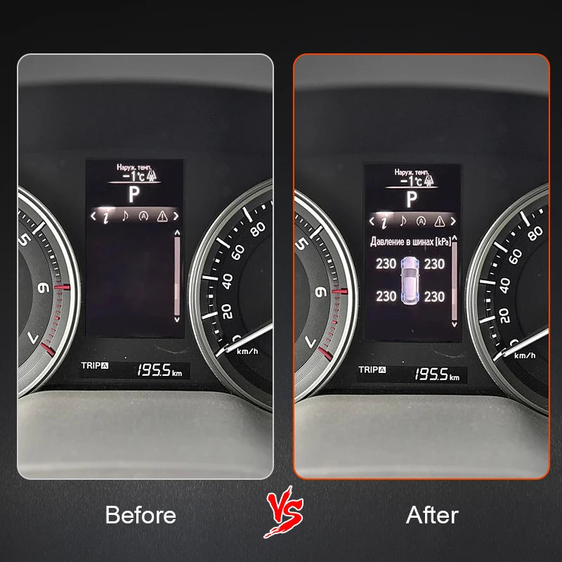 Smart Car TPMS Tire Digital LCD Display Auto Security Alarm Tyre Pressure Monitor For Toyo
