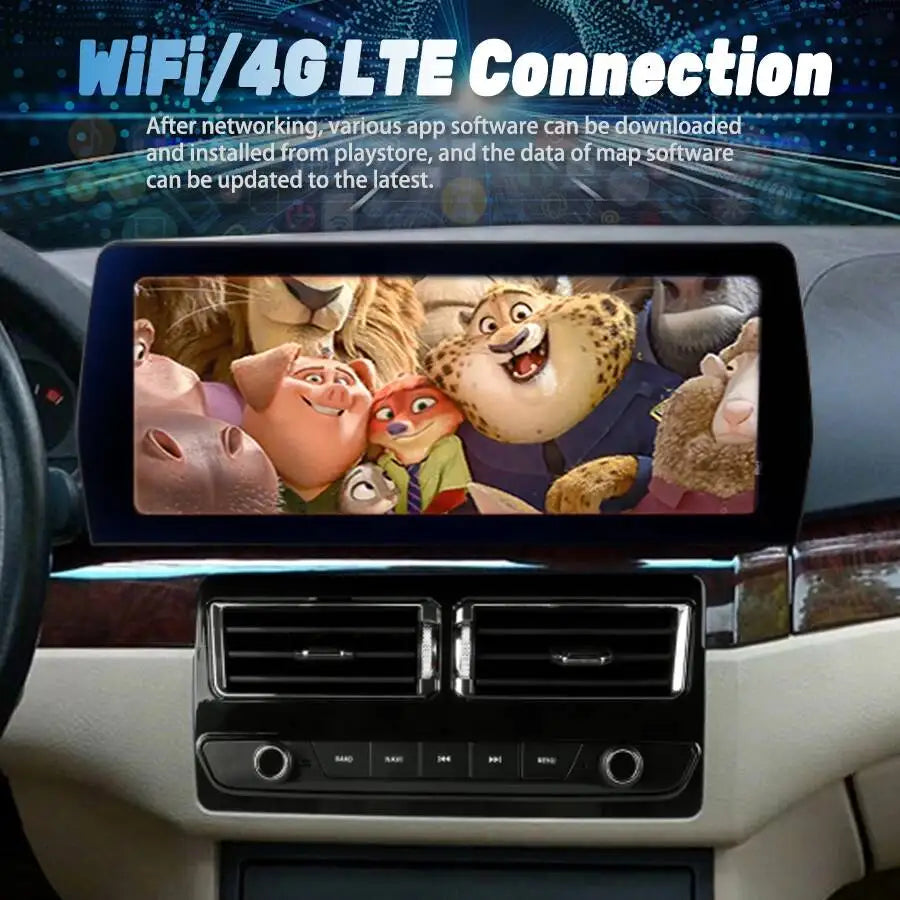 Stereo Car Multimedia Player GPS Navigation DSP 12.3" Android Screen 10.25" LCD Dashboard