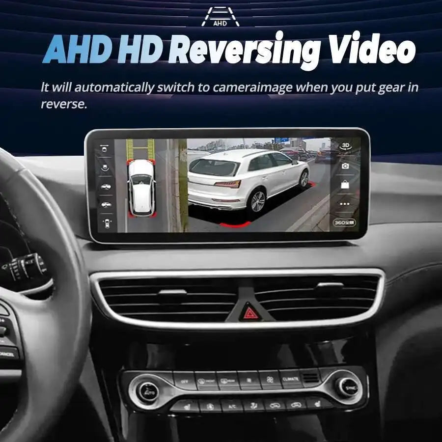 GPS Navi Android 14 NaviRider 12.3'' Blu-ray Screen Car Music Stereo For HYUNDAI TUCSON IX