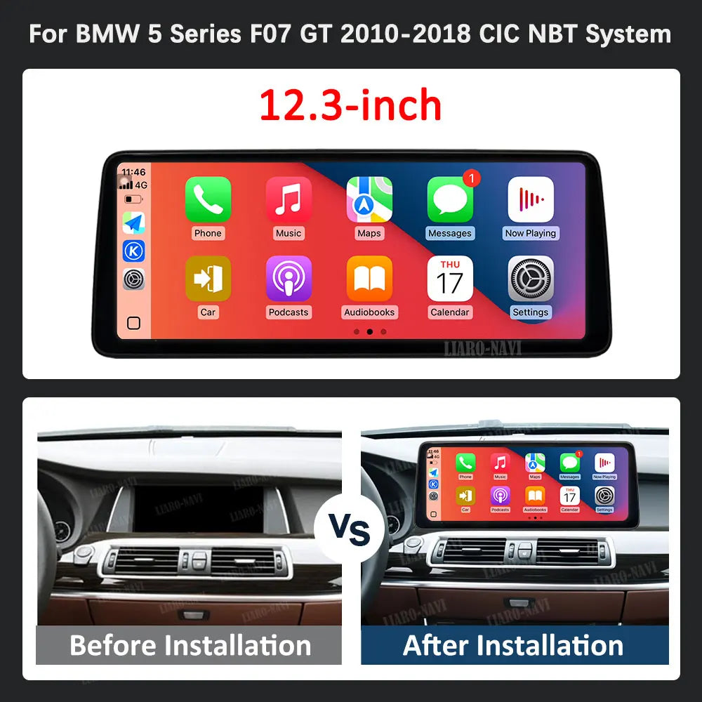 Bluetooth Car Video Multimedia Player Stereo for BMW 5 Series F07 GT 2010 - 2018 CIC NBT S