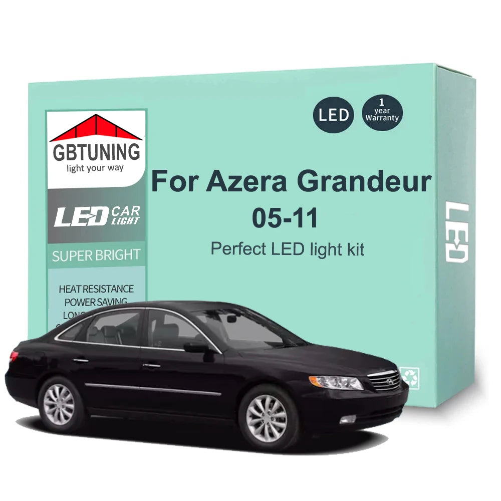 18-Piece LED Interior Light Kit for Hyundai Azera Grandeur TG - Canbus Error-Free Bulbs | AUTOKITSHOP
