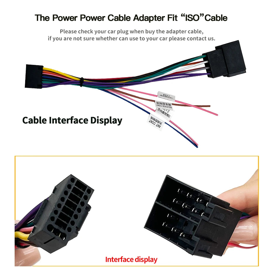 SZLELV Car Stereo Radio Player ISO Wiring Harness Connector 16PIN Android Car Radio Power