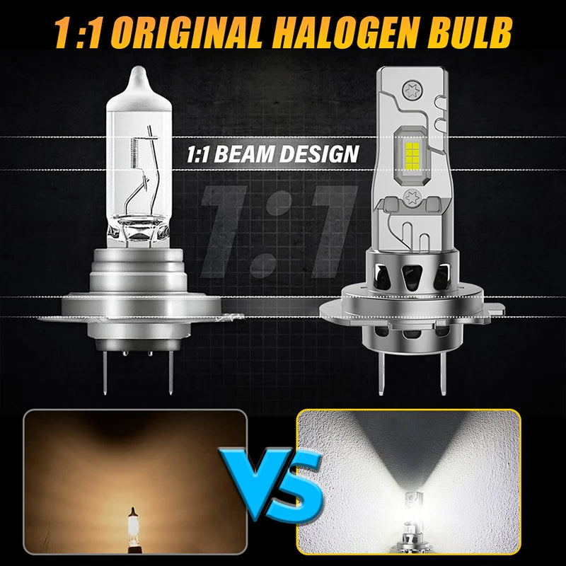 1000W Mini H7 H4 LED Headlight Bulb Wireless 8035 CSP for Car Headlamp Auto Diode Lamps H7