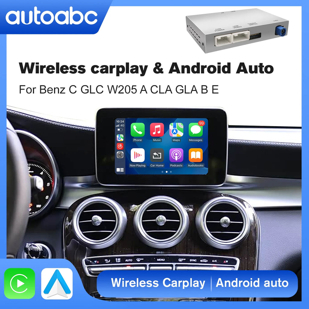 Wireless Carplay Android Auto Module For Mercedes NTG5.0 W176 W205 A B C CL GLS GLA GLC CL