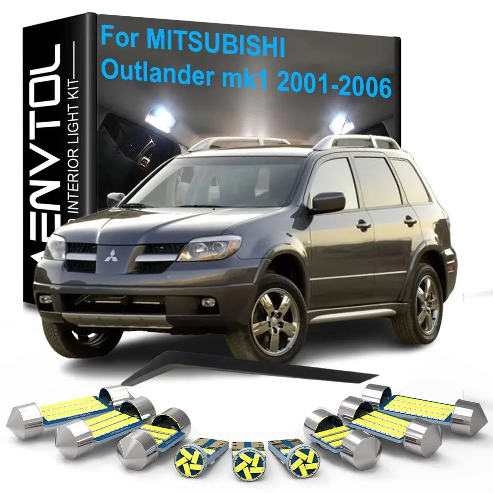 8-Piece LED Interior Light Kit for Mitsubishi Outlander - Canbus Error-Free Bulbs | AUTOKITSHOP