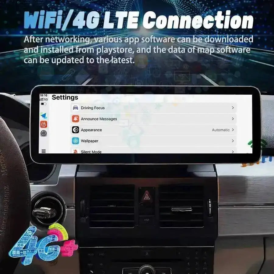 GPS Touch Screen For Mercedes Benz GLK 280 260 GLK300 350 X204 2009-2015 14.9inch Carplay
