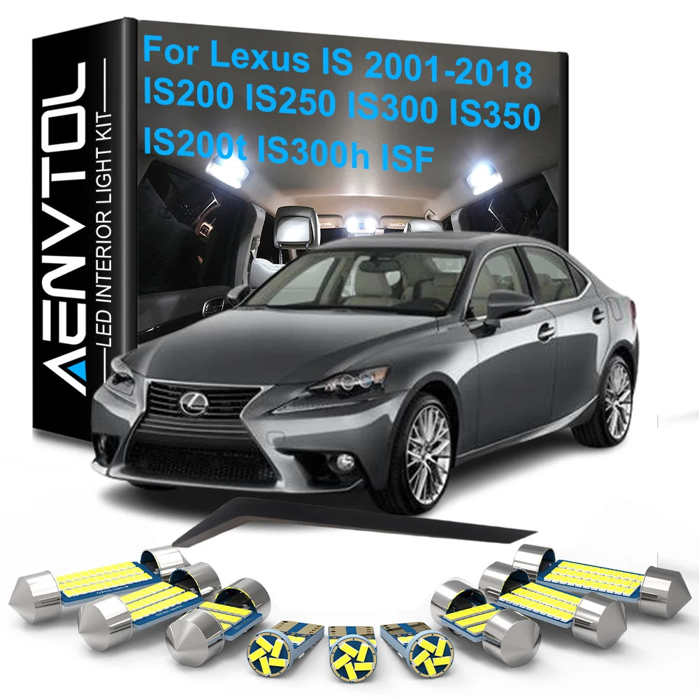 LED Interior Light Kit for Lexus IS IS200 IS250 IS300 IS350 IS200t 2001-2018 - Canbus Dome Map Door Trunk Bulbs | AUT...