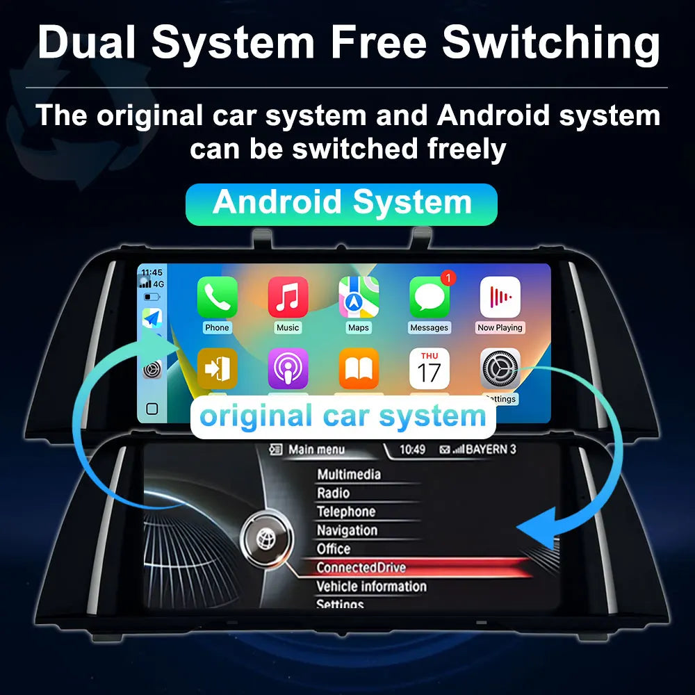 10.25 ‘’ for BMW 5 Series F10 F11 2010 - 2017 CIC NBT System Android 16 Carplay WiFi Car V