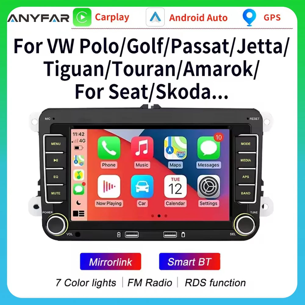 7inch Universal Car Radio Carpaly For VW Volkswagen Golf 5 Seat/Skoda/Passat/Polo Autoradi