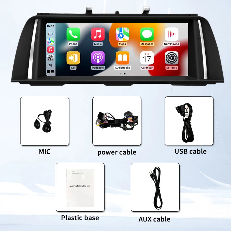 10.25Touch Screen Display 1920*720 For BMW 5series F10 F11 CIC NBT 2011-2017 Wireless Carp
