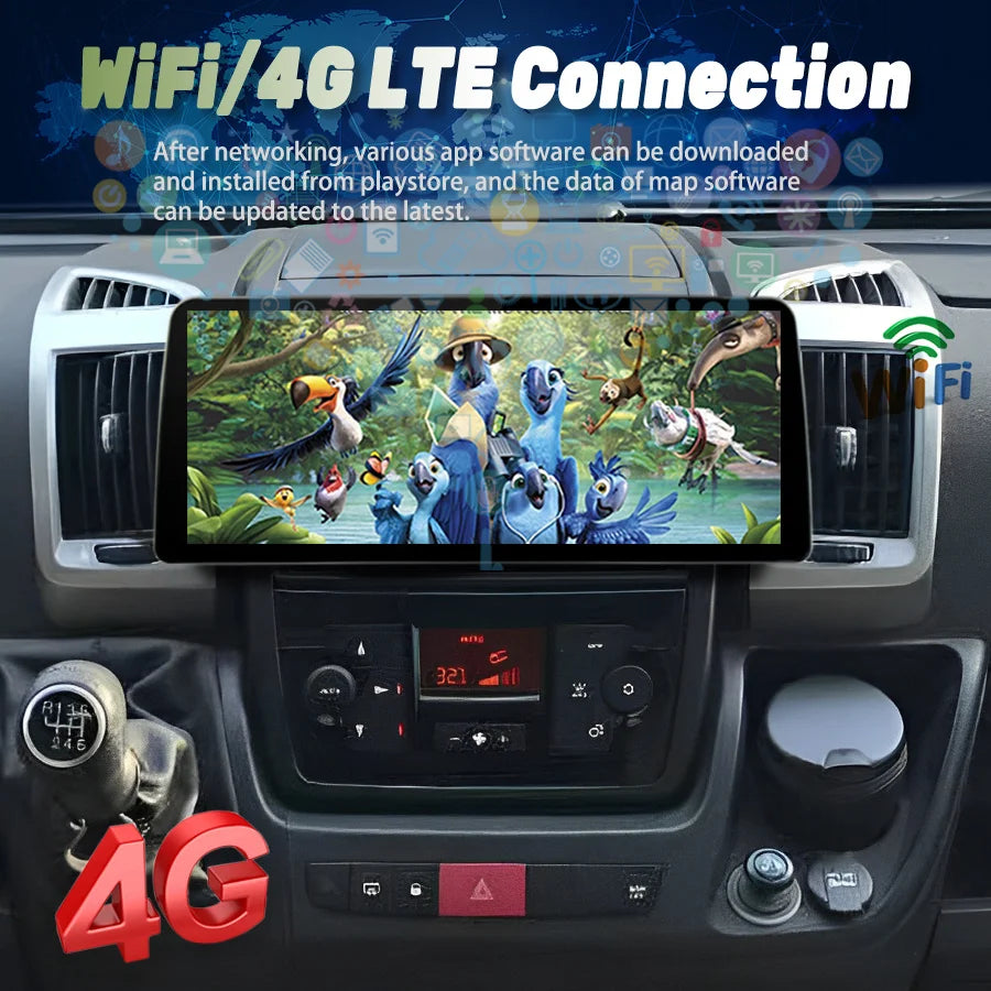 12.3inch 1920*720 Screen Radio Car Video Player Stereo For FIAT Ducato 2006-2017 Android 1