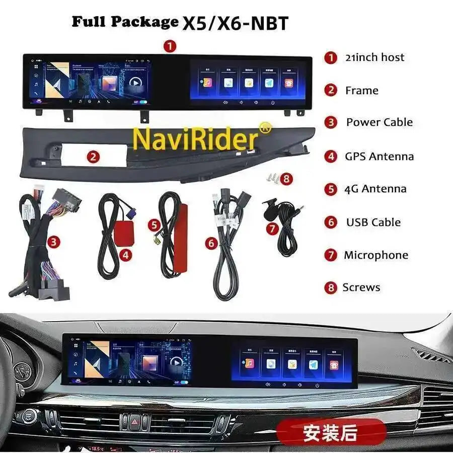 21" Curved Screen For BMW X5 X6 E70 E71 F15 F16 2007-2018 Car Radio Android15 Multimedia P | AUTOKITSHOP