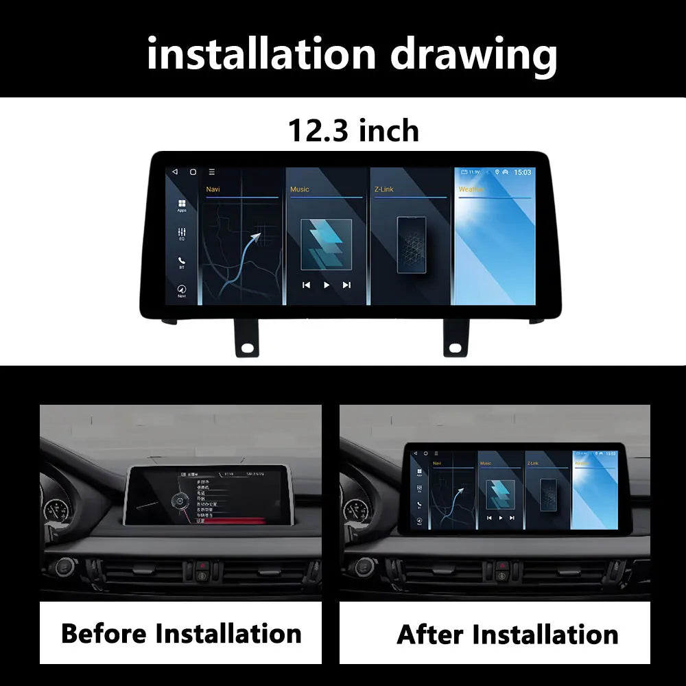 Android Auto carplay For BMW X5 F15 X6 F16 2014-2018 NBT/EVO System Car Radio GPS Navi DSP