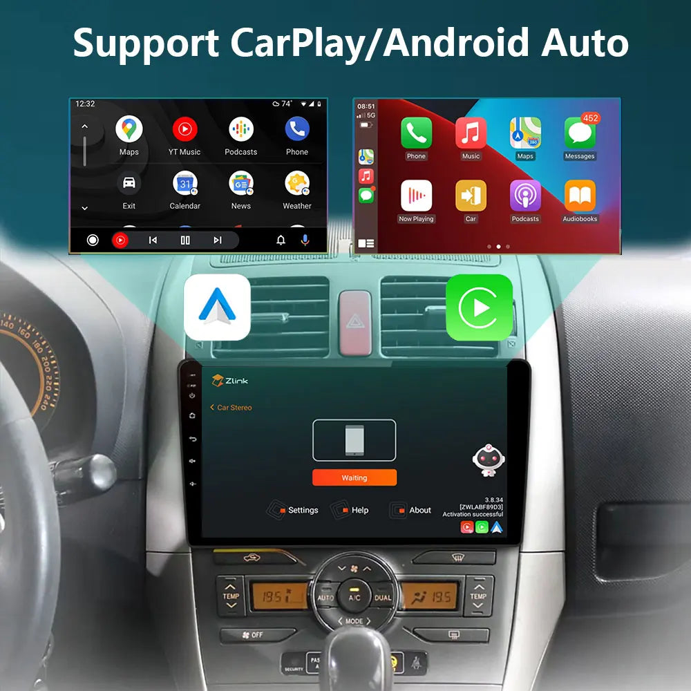 For Toyota Auris 1 E150 2006 2007 - 2012 Car Radio Multimedia Video Player Navigation GPS