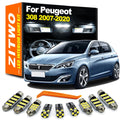 14Pcs Car Indoor Bulb For Peugeot 308 MK1 MK2 I II 1 2 2007- 2016 2017 2018 2019 for Peugeot MK2 MK1 2007-2016 - Canbus