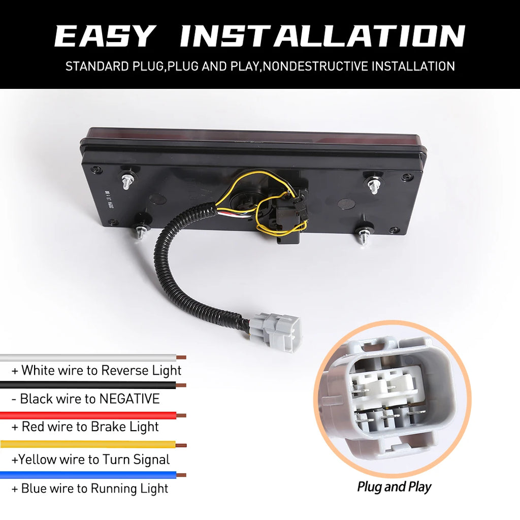 For Toyota Land Cruiser 70 Series FJ75 LC79 LED Tail Lights Driving Reverse Brake Dynamic  | AUTOKITSHOP