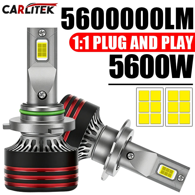 CARLitek M8PRO H7 Led H4 H3 H1 5600W 5600000LM H8 H11 H9 9005 HB3 9006 HB4 9012 HIR2 H9 Ca