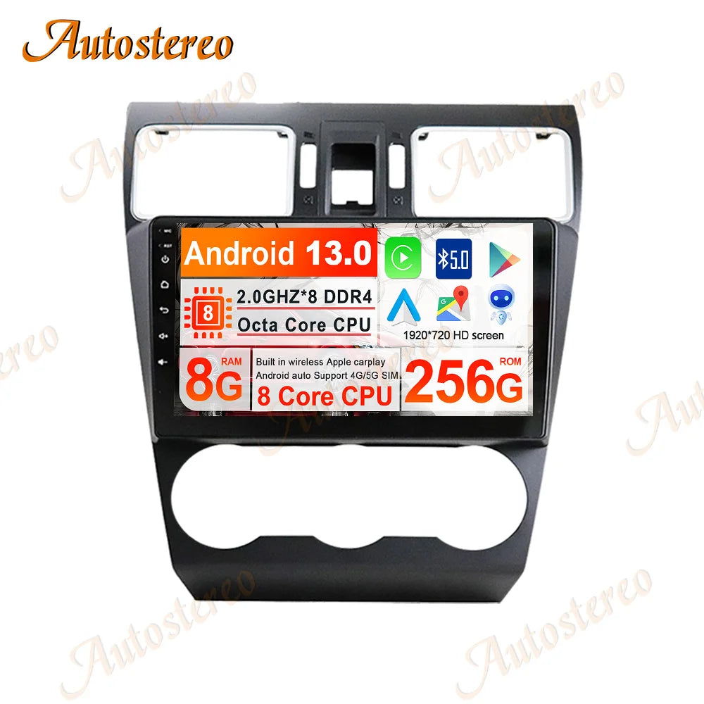 Carplay For Subaru Forester 2015-2018 Android 14 Car GPS Navigation Multimedia Player Head