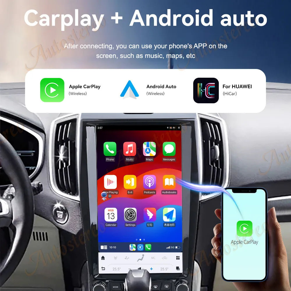 For Ford Galaxy 2015-2020 Tesla Screen Android 13 Vertical Screen Head Unit Multimedia Pla