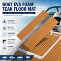 1Pc 3 Colors Boat EVA Self-Adhesive Foam Boat Flooring Faux Teak Decking Sheet Pad For Boat Mari - Automotive LED Light