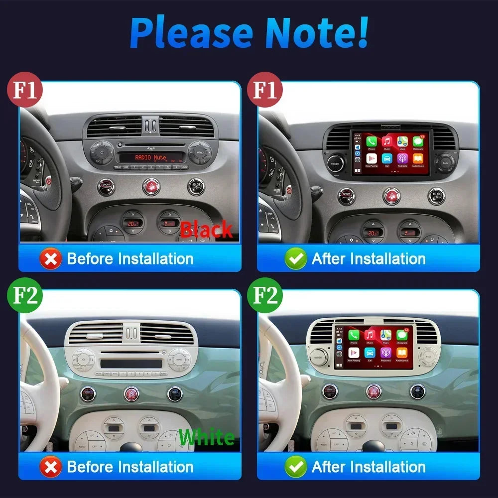 7inch Autoradio For Fiat 500 2007-2015 Head Unit Radio Stereo GPS Navigation Carplay Multi