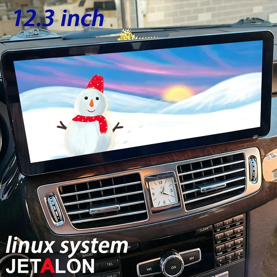 12.3'' Carplay & Android Auto Car Stereo Linux System GPS Multimedia Video Player for Merc