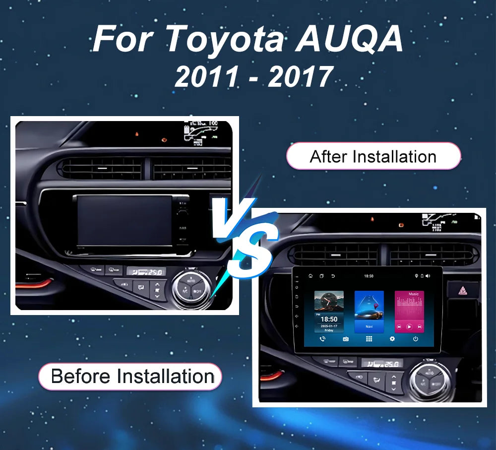 Android 16 Car Radio For Toyota AUQA 2011 - 2017 RHD Carplay Android Auto Player Multimedi