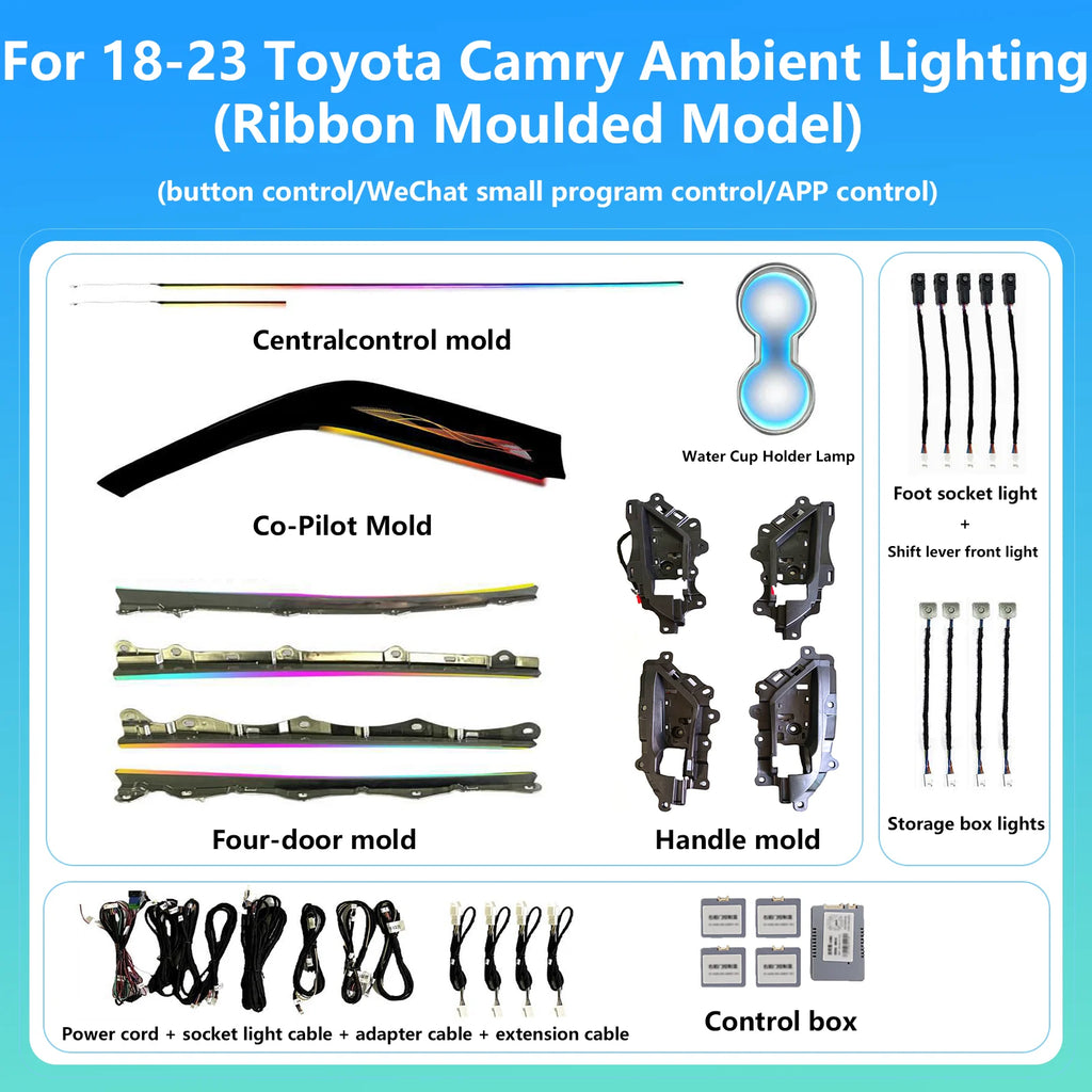 RGB - Ambient Light - for Toyota Camry 2018-2023 - Car Interior Lighting