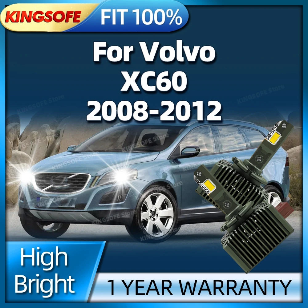 LED Headlight 50000LM HID D1S Canbus Plug and Play Light Bulbs For Volvo XC60 2008 2009 20