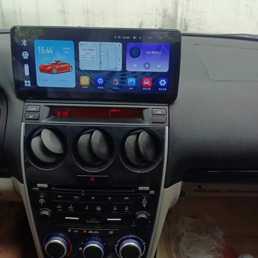 Multimedia Player Android 14 Player 12.3'' IPS QLED Screen Car radio Music Stereo For Mazd