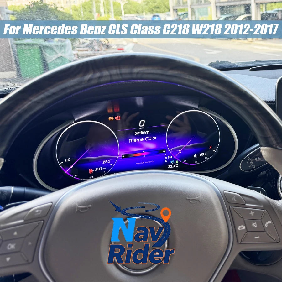 12.3" Linux Car Dashboard Screen For Mercedes Benz CLS Class C218 W218 2012-2017 LCD Digit
