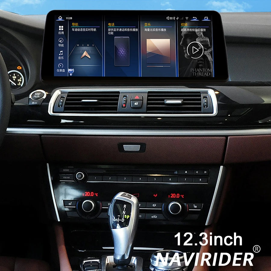 BT CarPlay Navi Screen For BMW 5 Series GT F07 F07N 2013-2017 Navirider 10.25inch Android