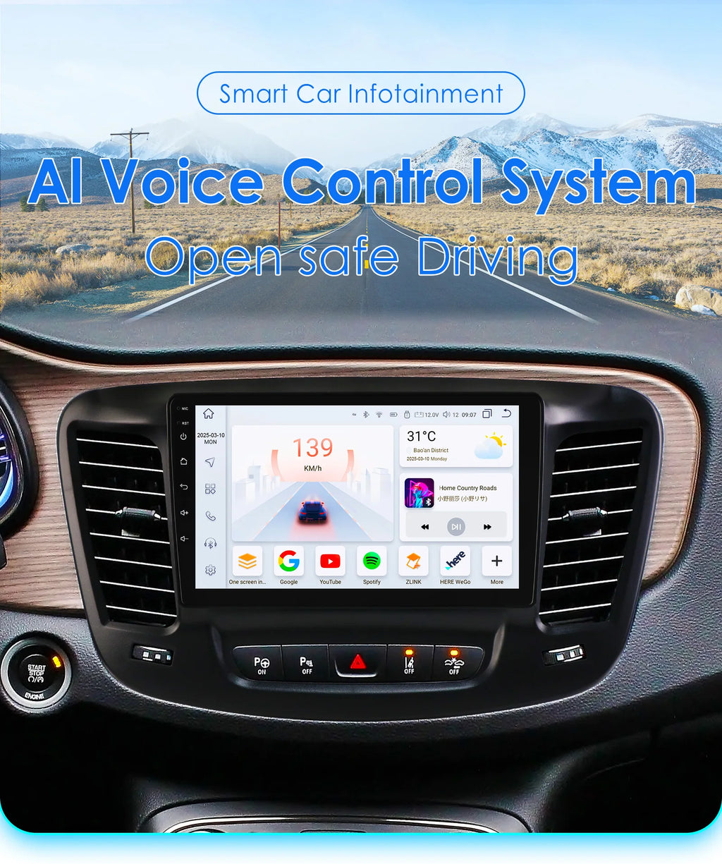9"7862 Carplay Android 14 Car radio for Chrysler 200 200C 200S 2015 2016 2017 2018 2019 mu